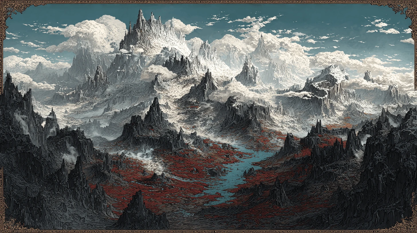 Bloodstone Mountains Landscape